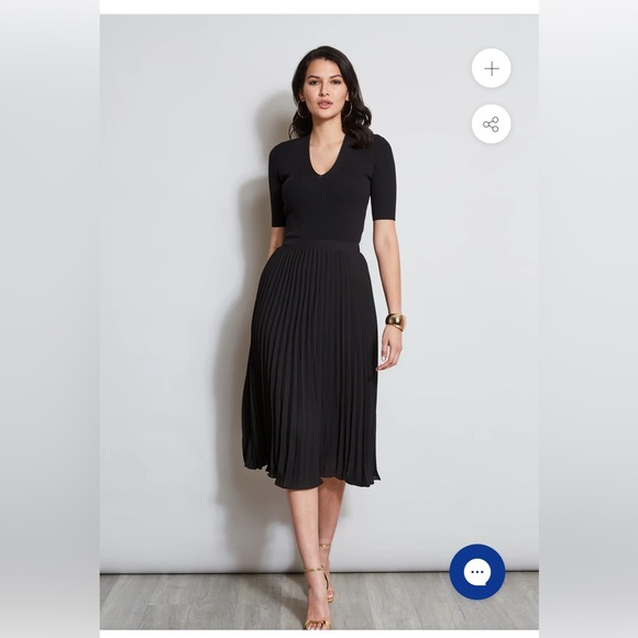 NWT T-TAHARI PLEATED MIDI SKIRT - Picture 2 of 3